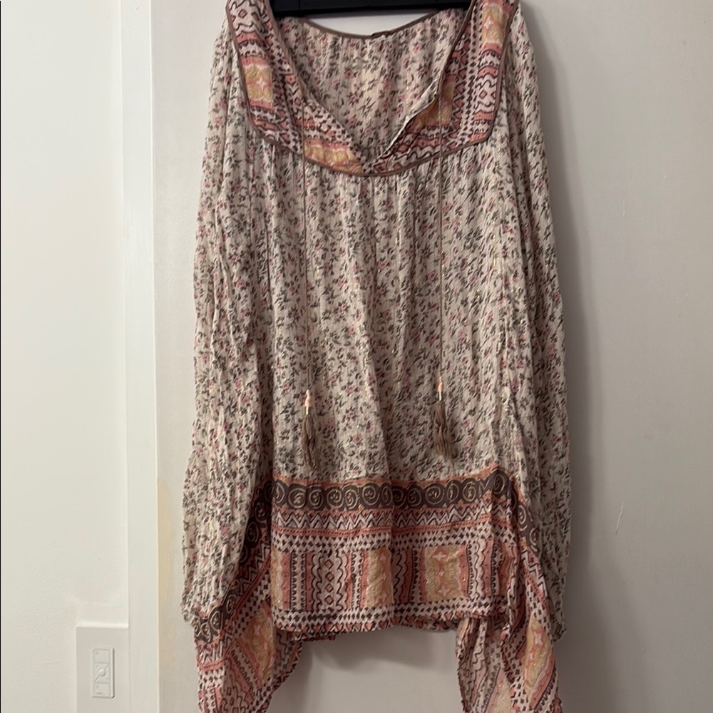 Free People Floral and Geometric Print Tunic
